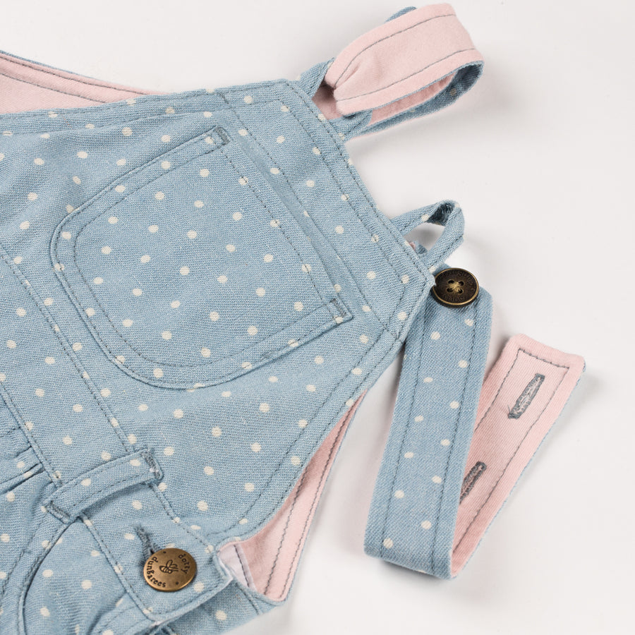 Classic Dungarees in Dotty Denim