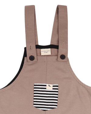 Stone easy-fit dungarees