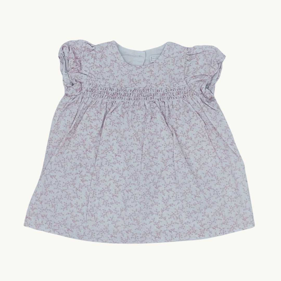 Gently Worn The White Company pink flower dress size 3-6 months