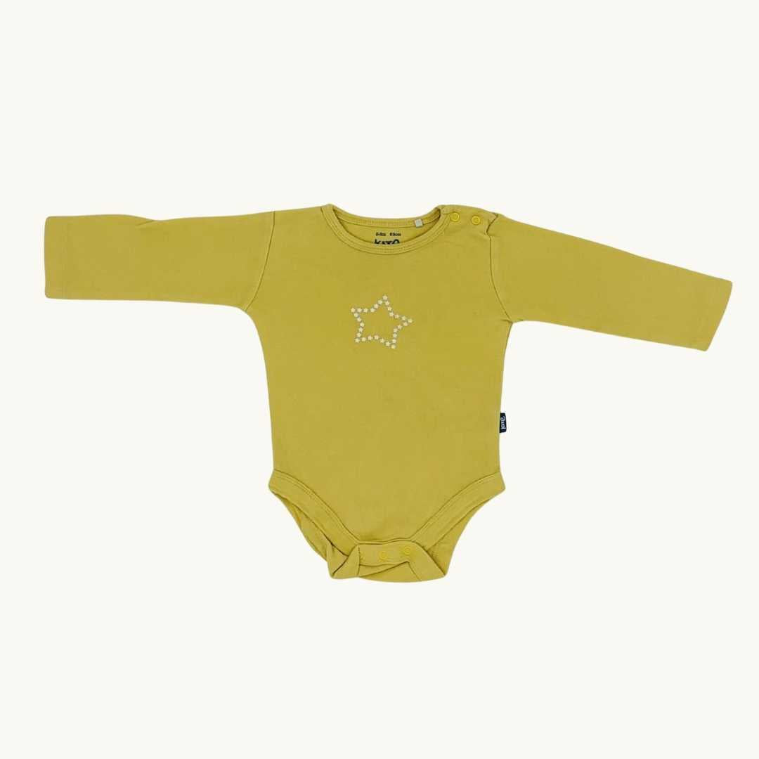 Gently Worn Kite yellow star print size 3-6 months