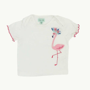 Hardly Worn Lilly & Sid flamingo bloomer set size 3-6 months