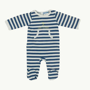 Gently Worn Jacadi striped anchor sleepsuit size 0-3 months