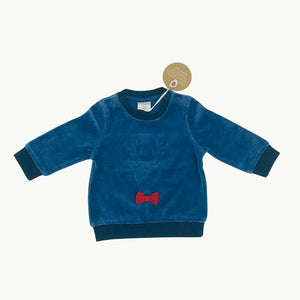 New Polarn O Pyret velour reindeer sweater size 2-4 months