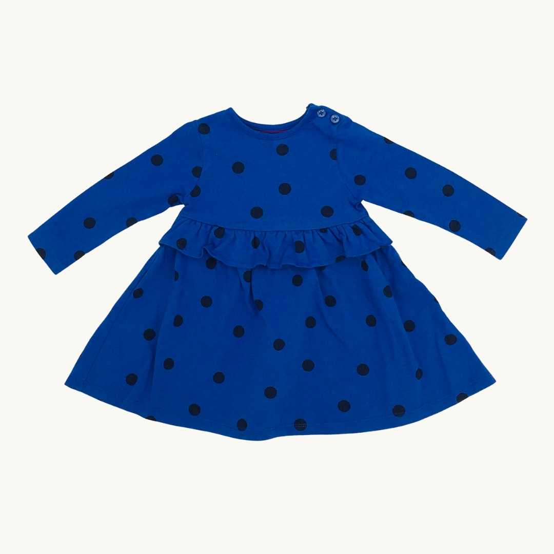 Hardly Worn John Lewis spotted dress size 6-9 months