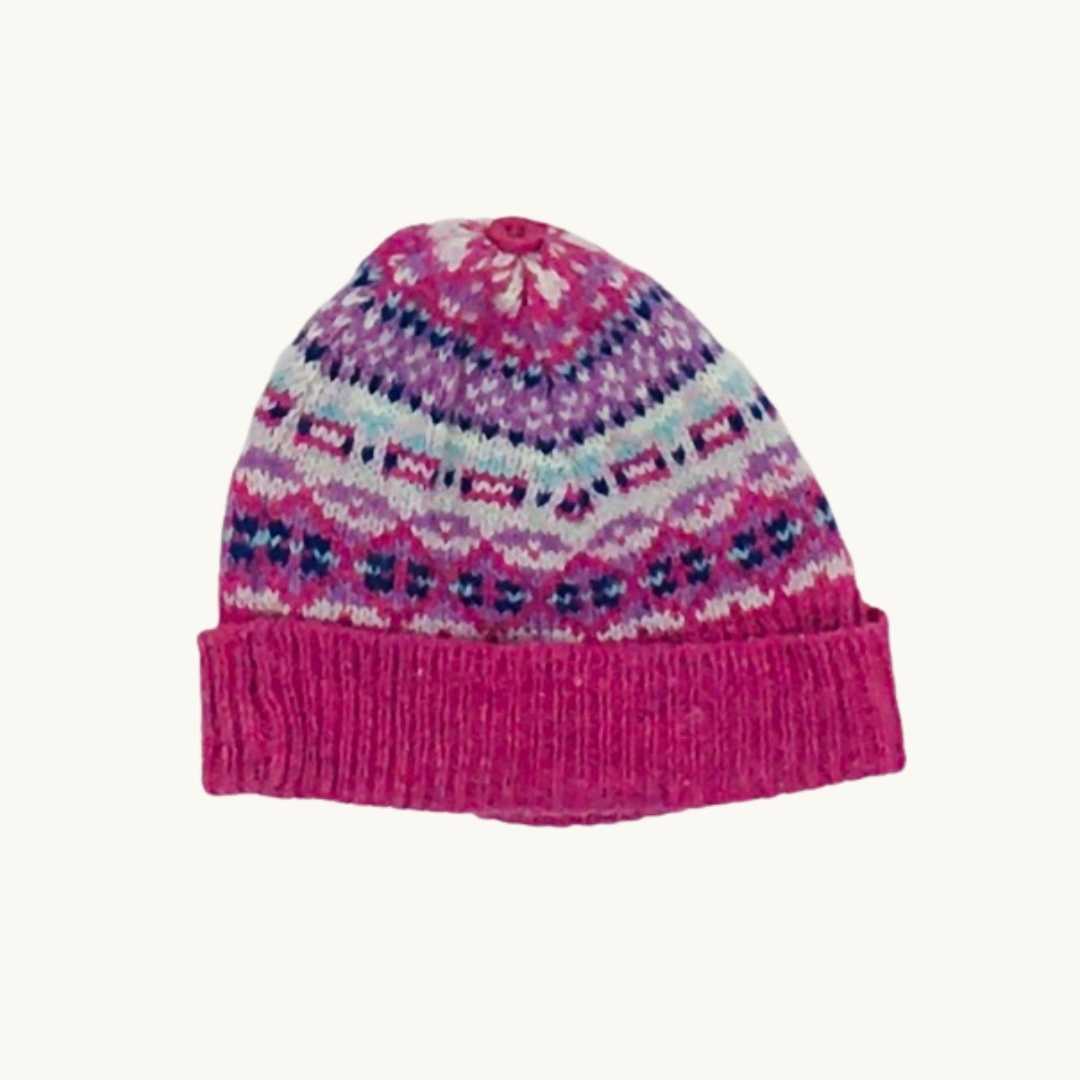 Gently Worn Jojo Maman Bebe pink knitted hat size 3-6 months