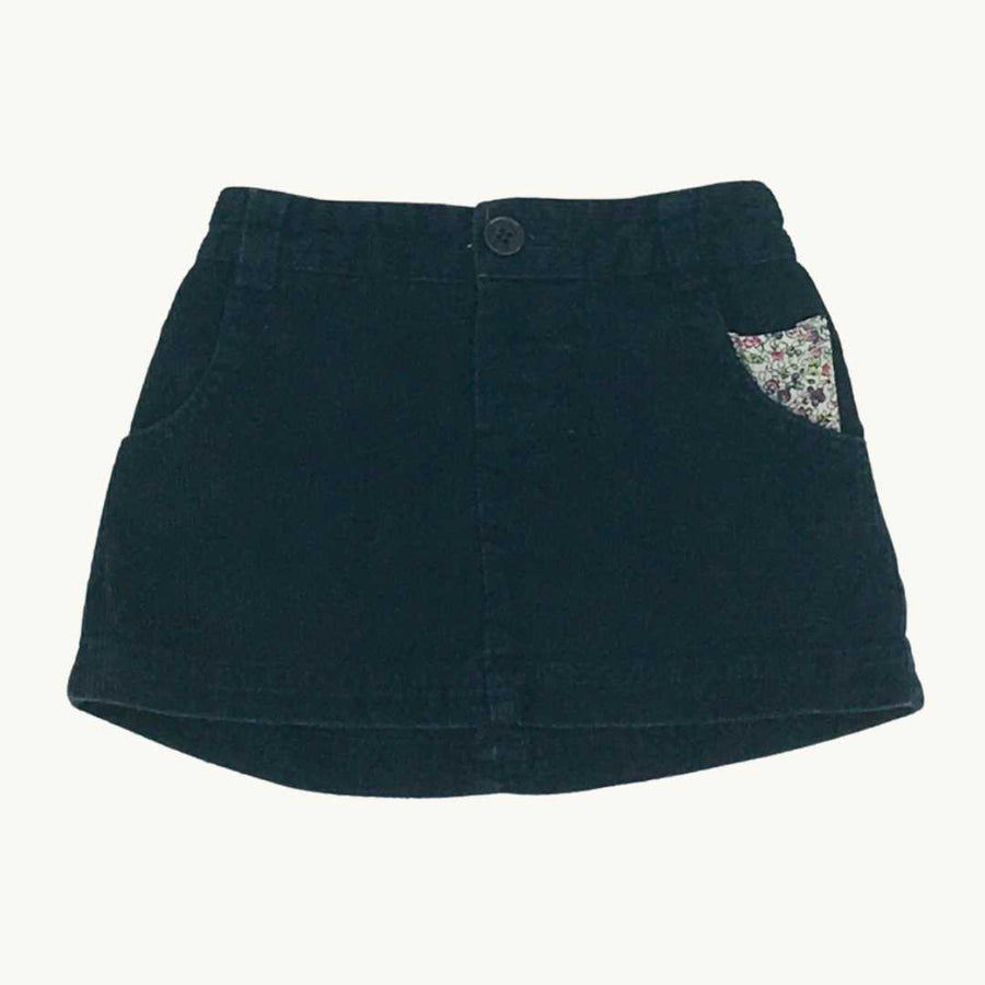 Hardly Worn Jojo Maman Bebe black cord a-line skirt size 12-18 months