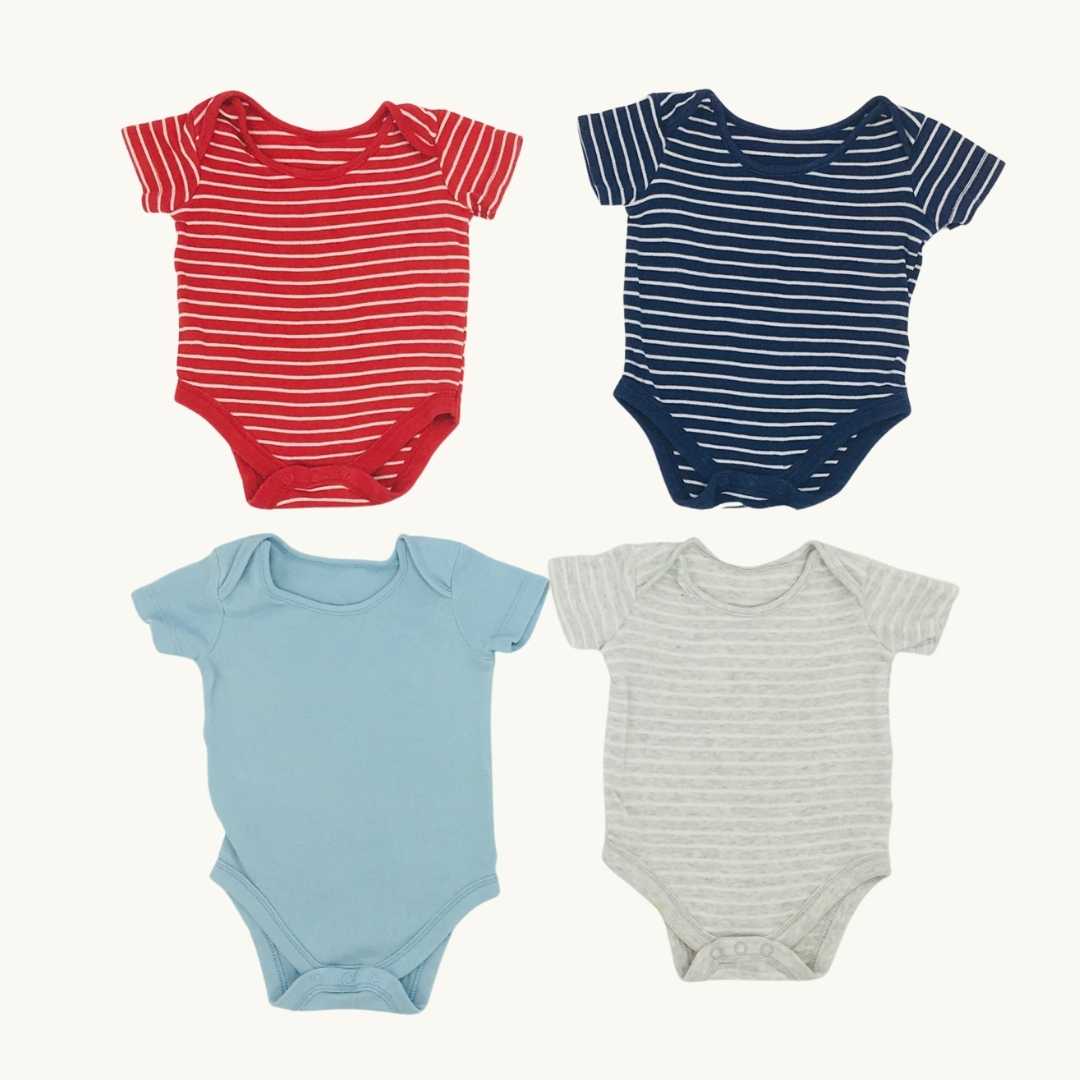 Gently Worn John Lewis striped body set size 0-3 months