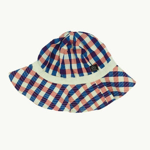 Hardly Worn Little Duckling checked sunhat size 3-6 months