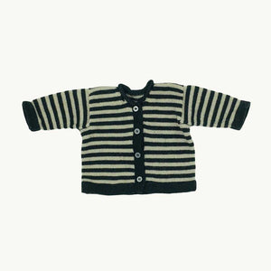 Gently Worn Handmade striped knit cardigan size 0-3 months