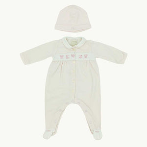 Hardly Worn Emile Et Rose pink sleepsuit set size 0-3 months