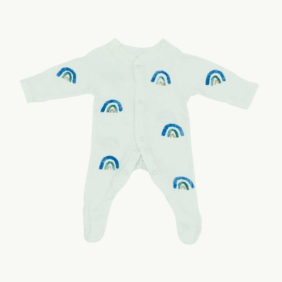 Hardly Worn Baby by Pepe rainbow sleepsuit size 0-3 months