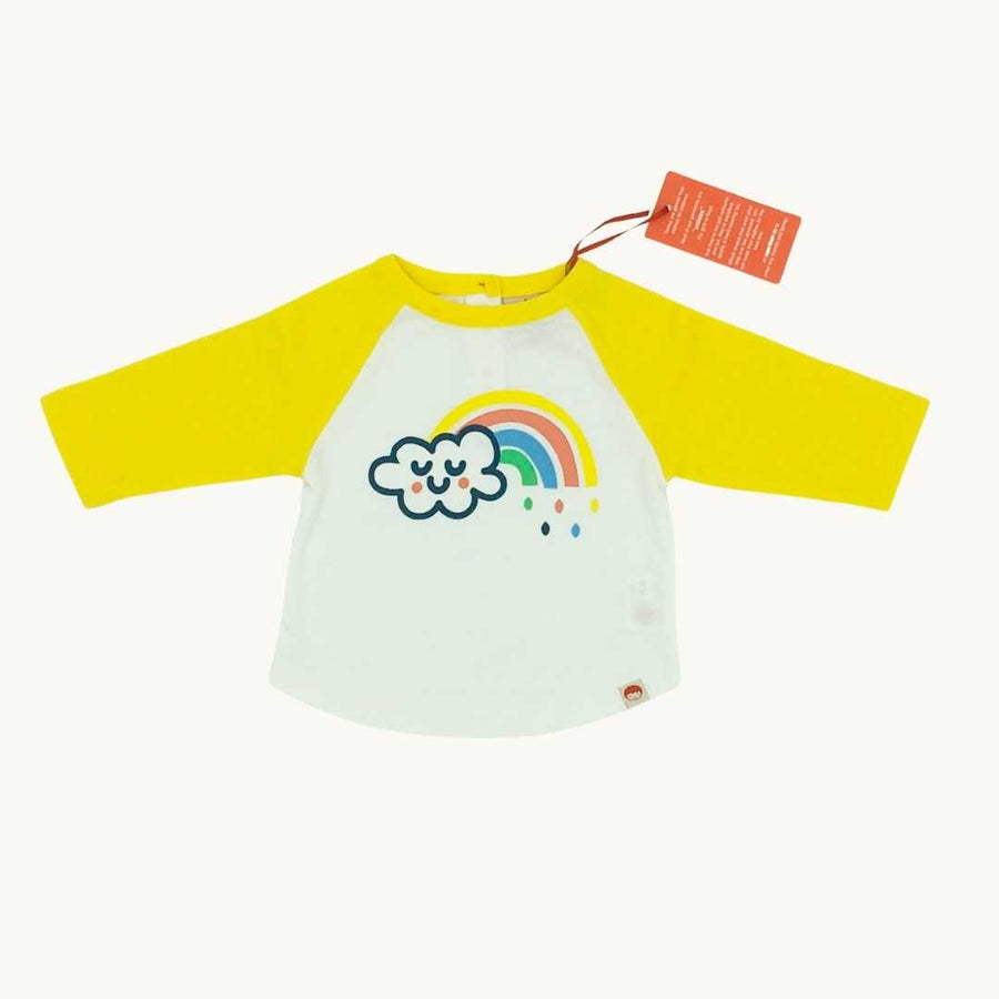 New Tootsa MacGinty yellow rainbow top size 6-12 months