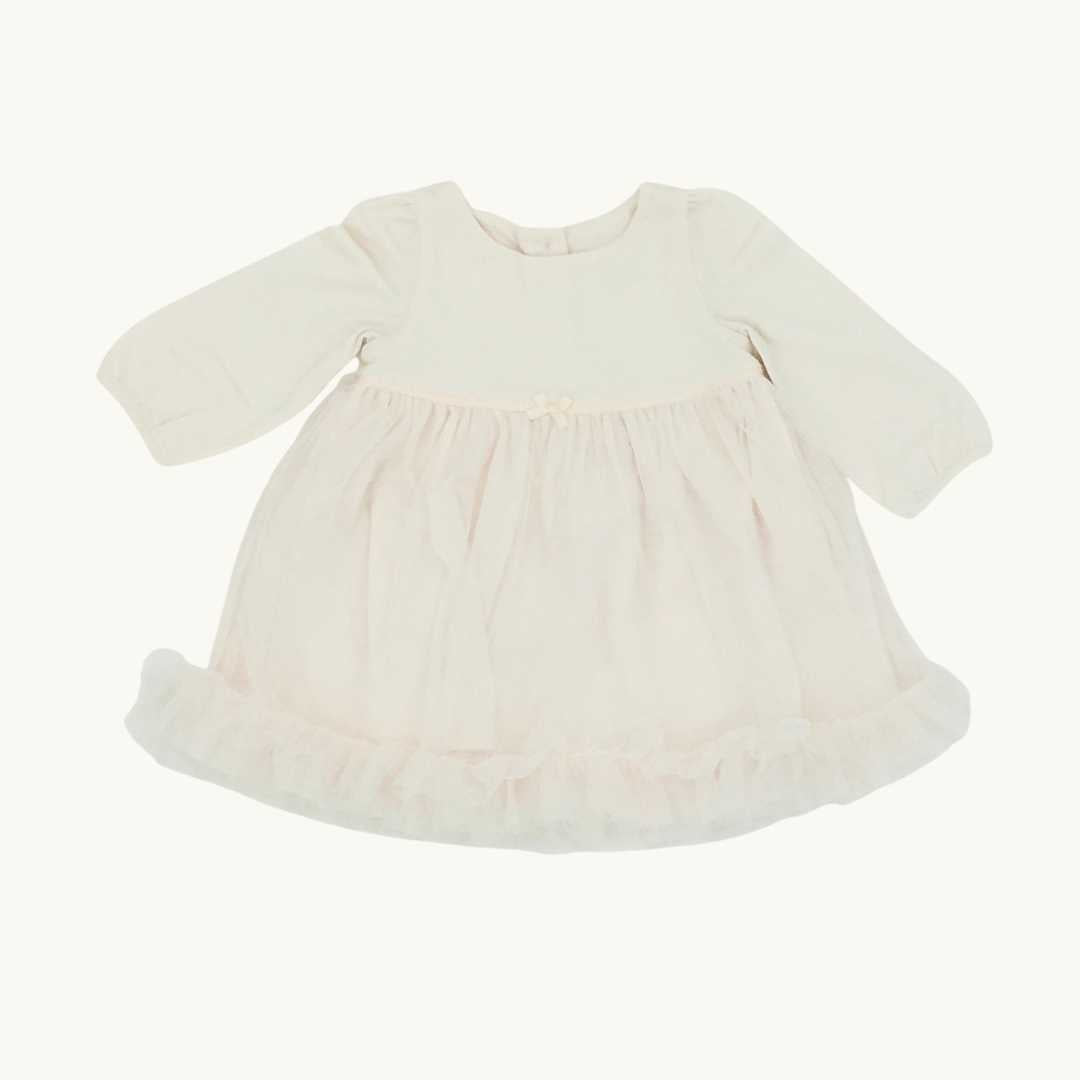 Hardly Worn The White Company pink tulle dress size 3-6 months