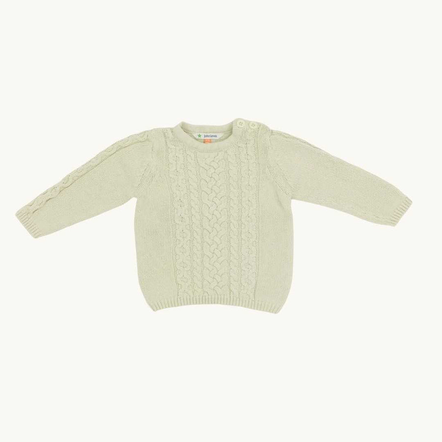 Gently Worn John Lewis cream knit jumper size 9-12 months