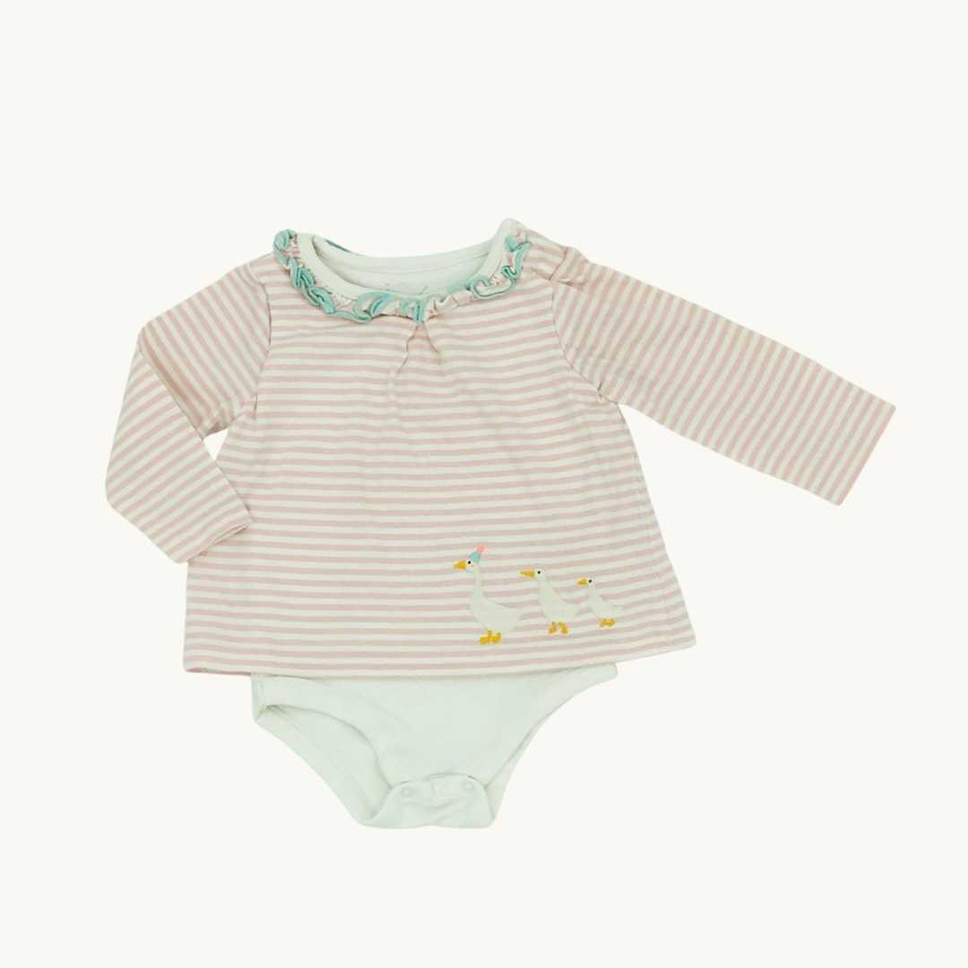 Gently Worn Joules two-in-one duck top size 3-6 months
