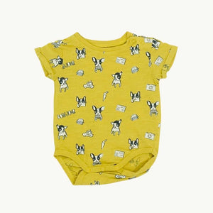 Hardly Worn Ahlens yellow puppy body size 1-2 months