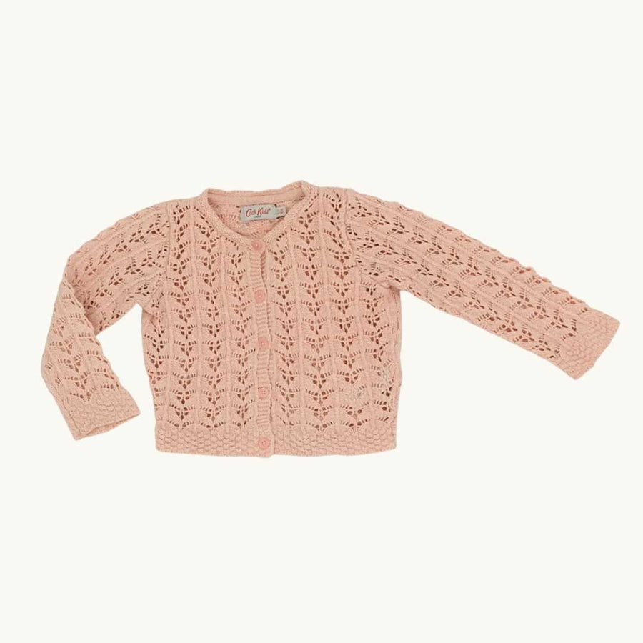 Gently Worn Cath Kidson pink knit cardigan size 12-18 months