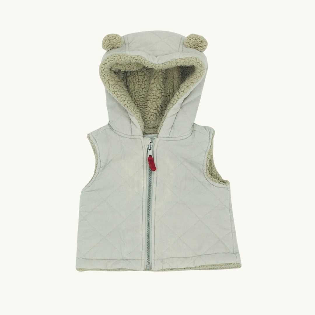 Hardly Worn The White Company cream cord gilet size 3-6 months
