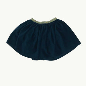 Hardly Worn Obaibi navy velvet skirt size 12-18 months