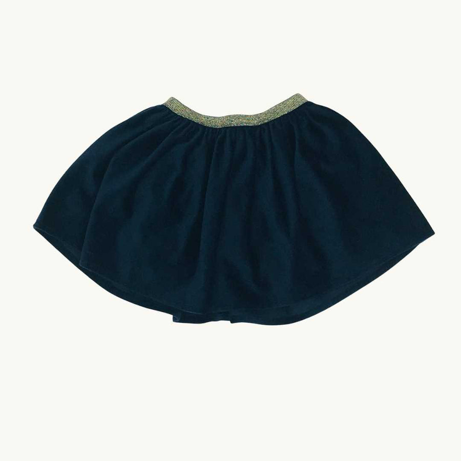 Hardly Worn Obaibi navy velvet skirt size 12-18 months