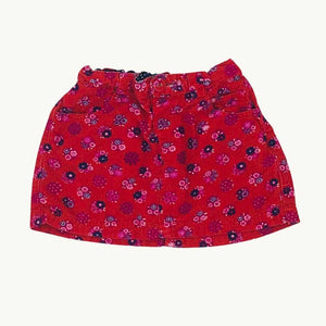 Hardly Worn Jojo Maman Bebe red cord skirt size 2-3 years