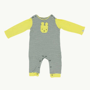 Hardly Worn John Lewis striped bunny romper size 0-3 months