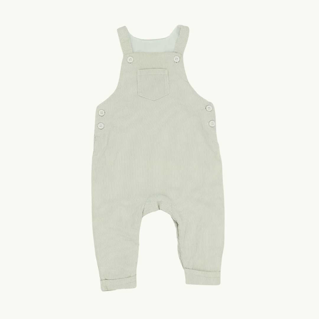 Hardly Worn Handmade striped dungarees size 3-6 months