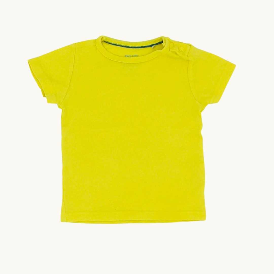 Gently Worn Frugi yellow t-shirt size 3-6 months