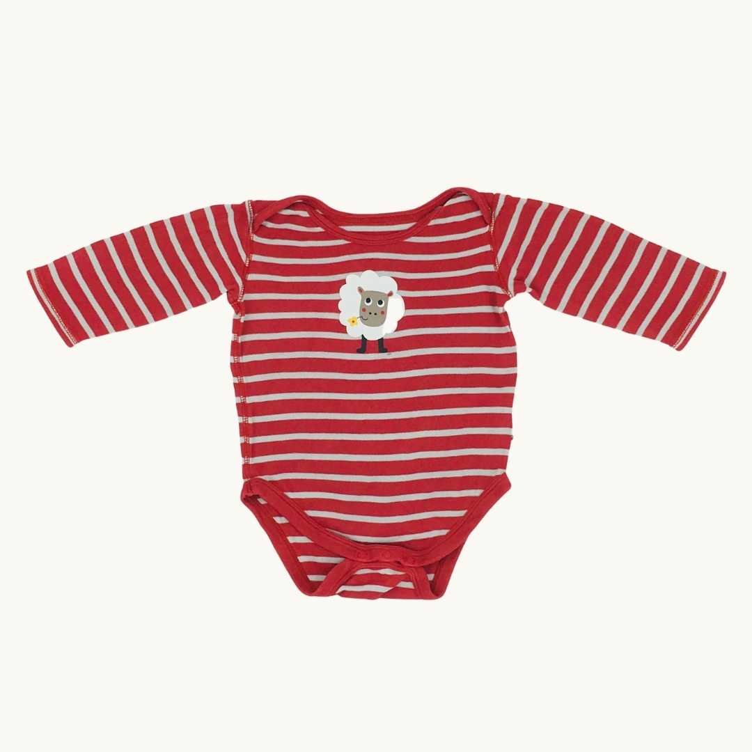 Gently Worn Frugi striped sheep long body size 3-6 months