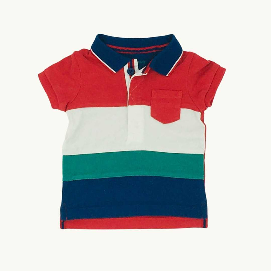 Gently Worn John Lewis striped navy polo size 3-6 months