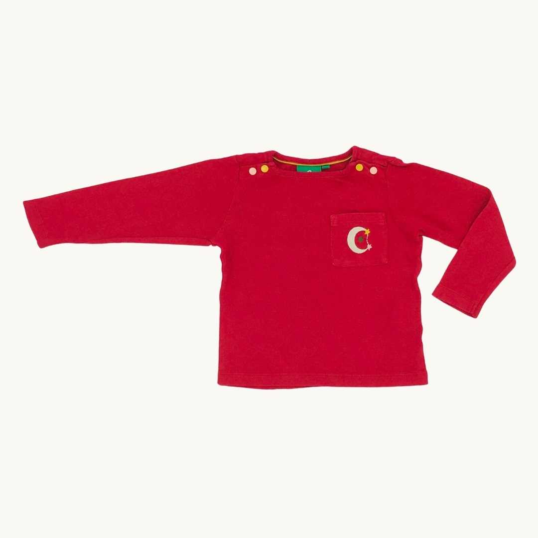 Needs TLC Little Green Radicals red sky t-shirt size 2-3 years