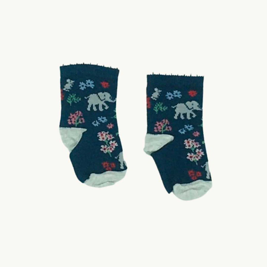 Hardly Worn set of two elephant socks size 0-6 months