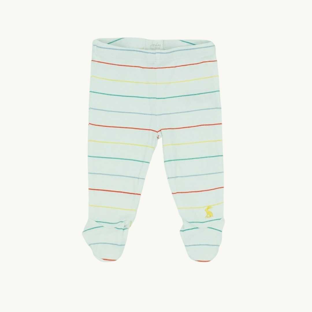 Gently Worn Joules striped footed leggings size 0-1 months