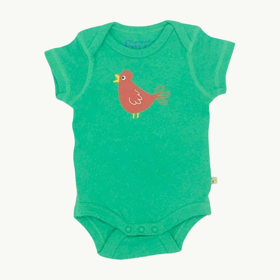 New Frugi green bird short sleeve body size Newborn