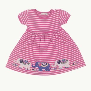 Needs TLC Jojo Maman Bebe striped elephant dress size 4-5 years