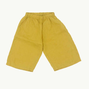 Gently Worn Pour Petite yellow linen trousers size 3-4 years