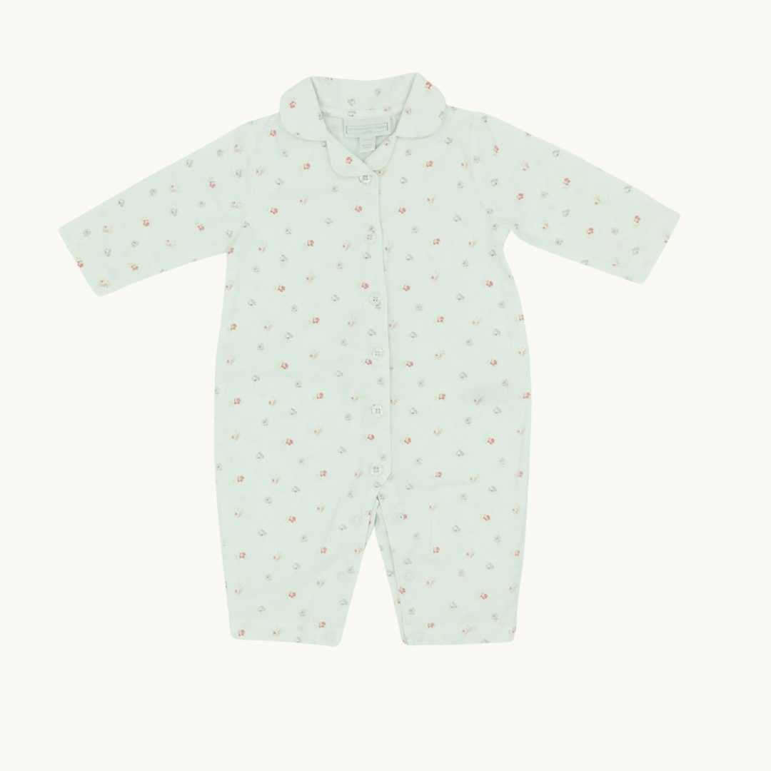 Hardly Worn The White Company flower tailored romper size 3-6 months