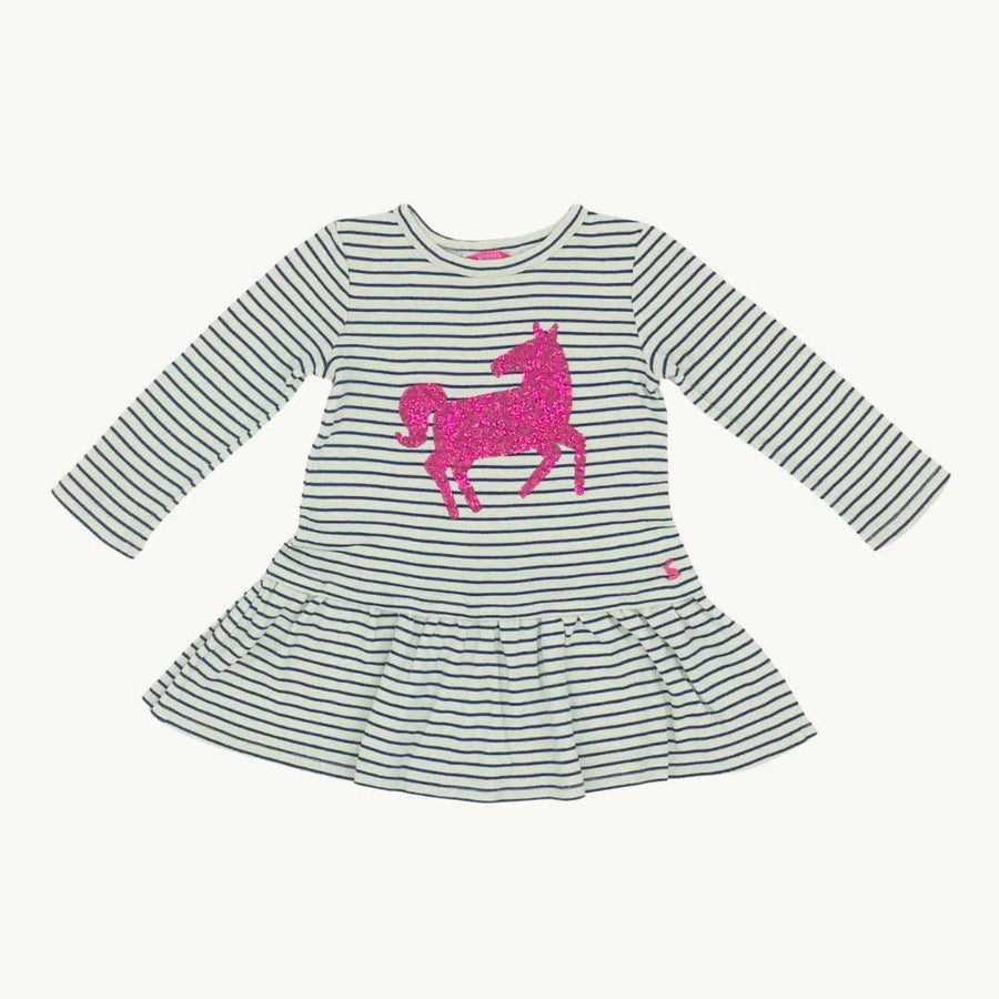 Needs TLC Joules striped sequin dress size 3-4 years