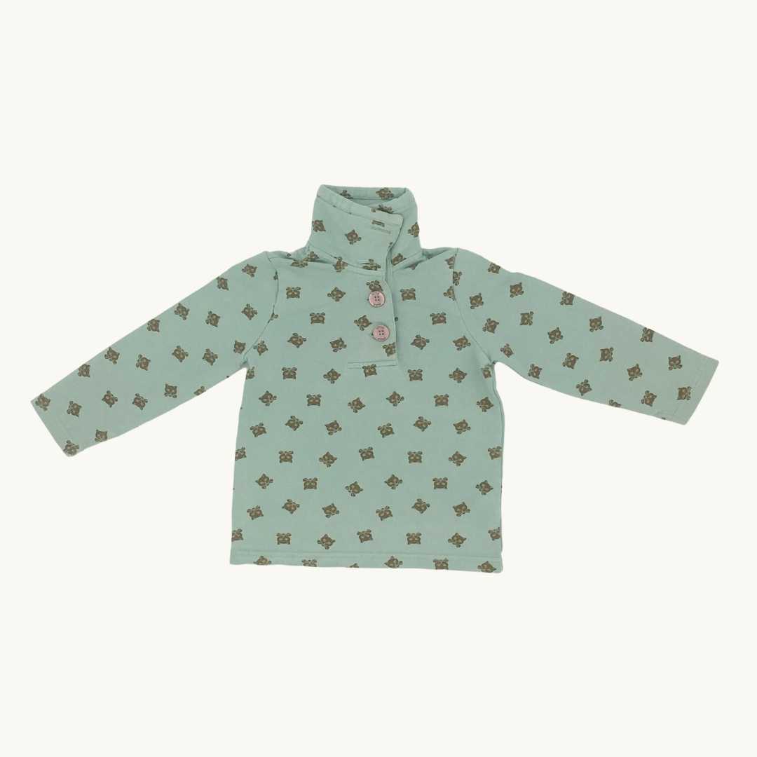 Needs TLC Joules aqua cat jumper size 3 years