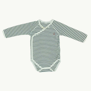 Needs TLC Petit Bateau navy striped kimono body size 6-12 months