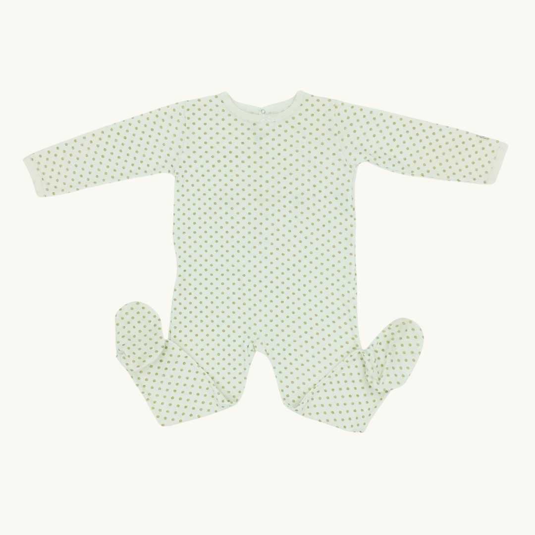 Hardly Worn Petit Bateau gold spot sleepsuit size 2-3 years