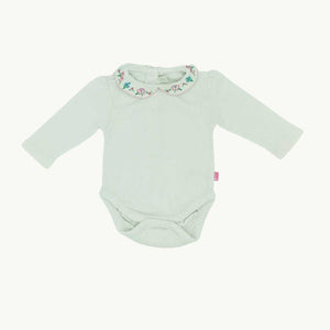 Gently Worn Jojo Maman Bebe flower embroidery collar body size 3-6 months