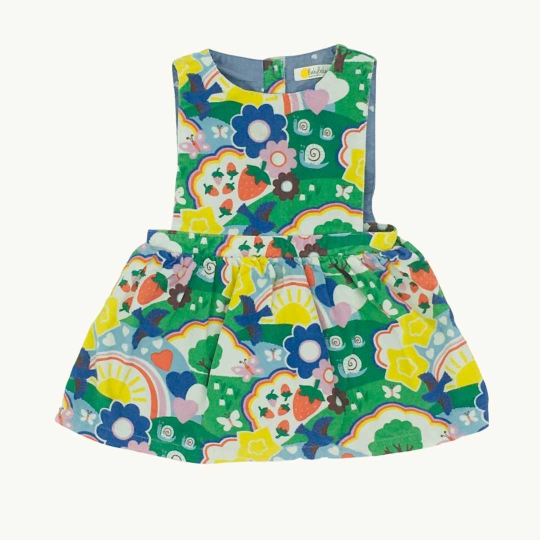 Hardly Worn Boden sky & field cord dress size 6-12 months
