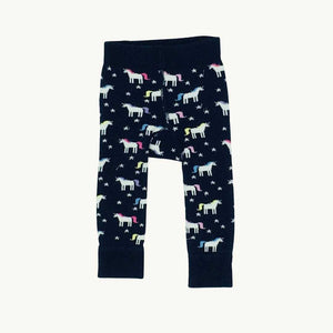 Gently Worn Jojo Maman Bebe unicorn knit leggings size 0-6 months
