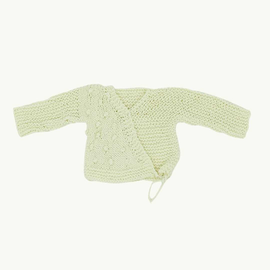Hardly Worn Handmade cream kimono cardigan size Newborn