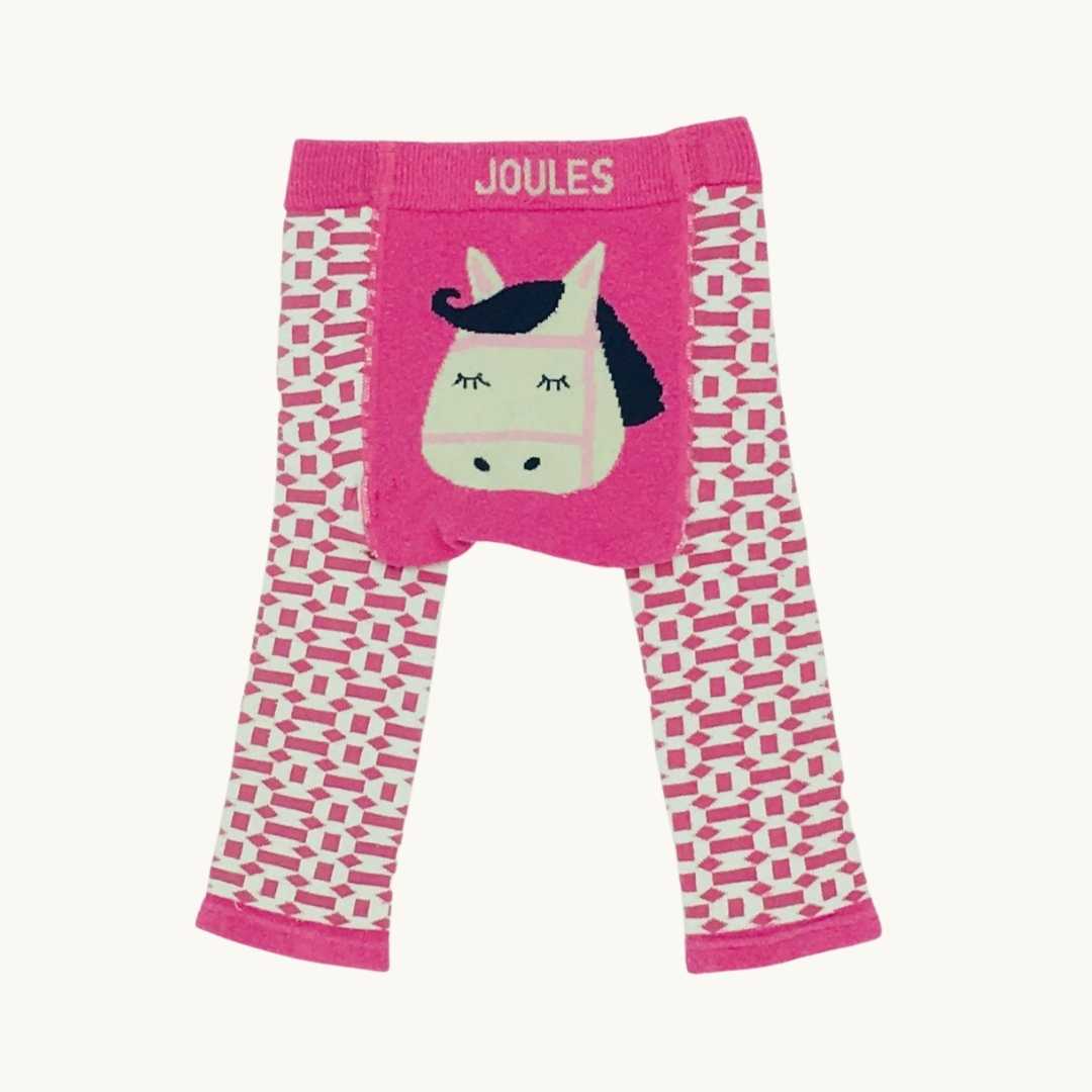 Needs TLC Joules horse knit leggings size 6-12 months