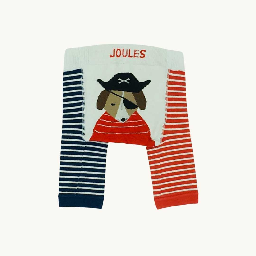 Gently Worn Joules puppy knit leggings size 0-6 months