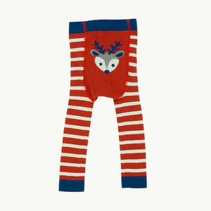 Hardly Worn Kite reindeer knit leggings size 0-6 months
