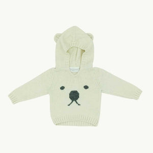 Hardly Worn The White Company bear hooded jumper size Newborn