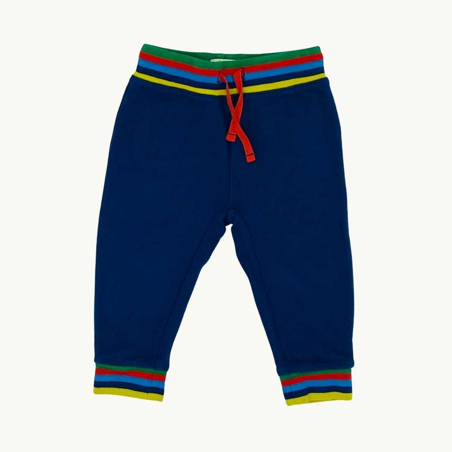 Hardly Worn Boden navy rainbow joggers size 18-24 months